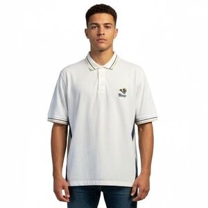 Los Angeles Rams Mens XL White Navy Gold NFL Football Polo Shirt Athletic Casual
